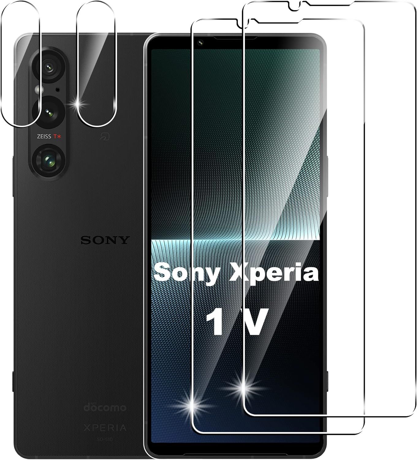 2листазакаленногостекладлязащитыэкрана+2листадлязащитыкамерыдляSonyXperia1V,безпузырьков,суперизносостойкий,высокаяпрозрачность,твердостьстекла9H