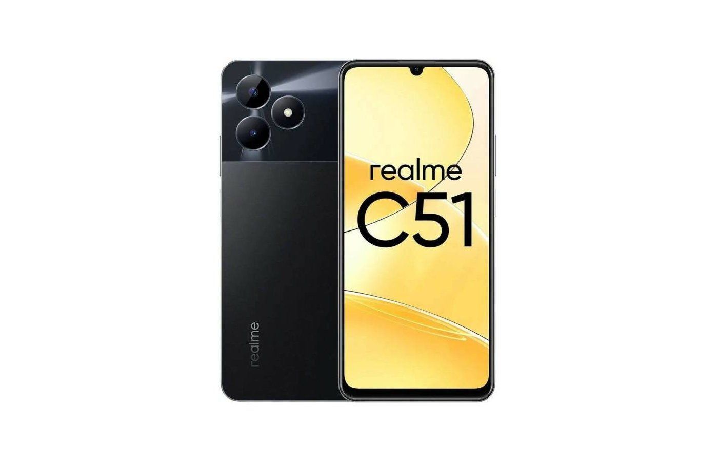 Смартфон realme C51 4/64Gb Black - купить по выгодной цене в  интернет-магазине OZON (1404623916)