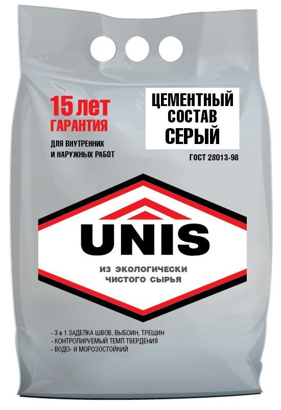 Цемент серый UNIS М-400, 5кг