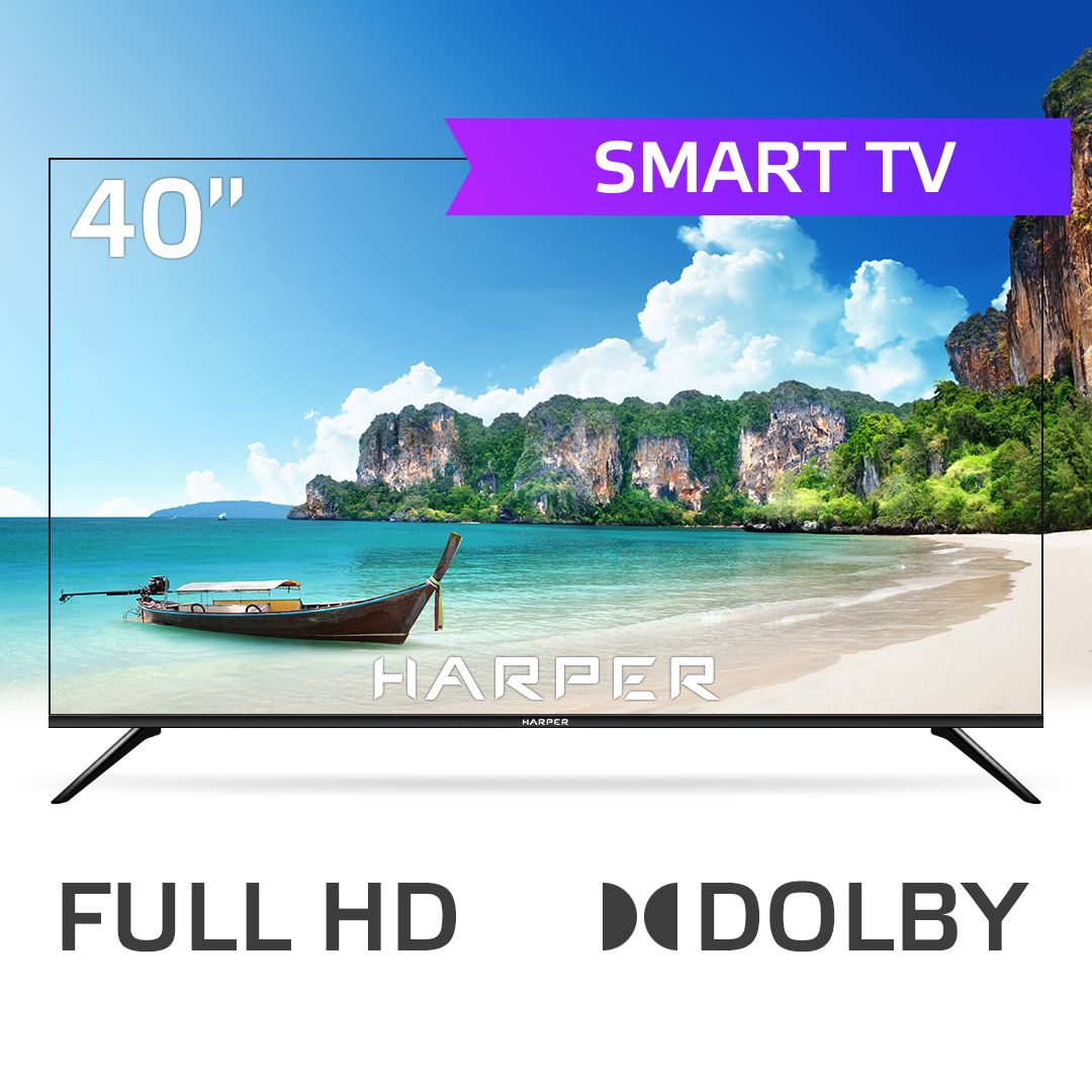 Harper Телевизор 40F777TS / Smart TV / Android 11 / Frameless DESIGN 40" Full HD, черный