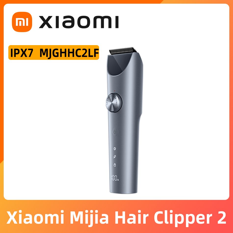 XiaomiМашинкадлястрижкиXiaomiMijiaHairClipper2Машинкадлястрижкиволос2USBType-CЗарядкаКерамическийнож3ВтМаш，инкадлястрижкиволос,серый