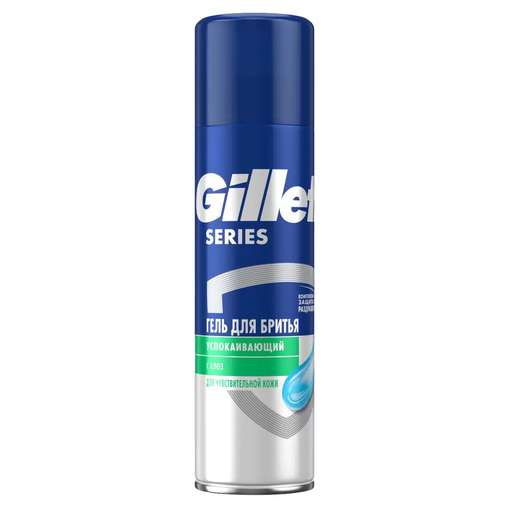 Gillette Гель для бритья С алоэ, успокаивающий, для чувствительной кожи, 200 мл