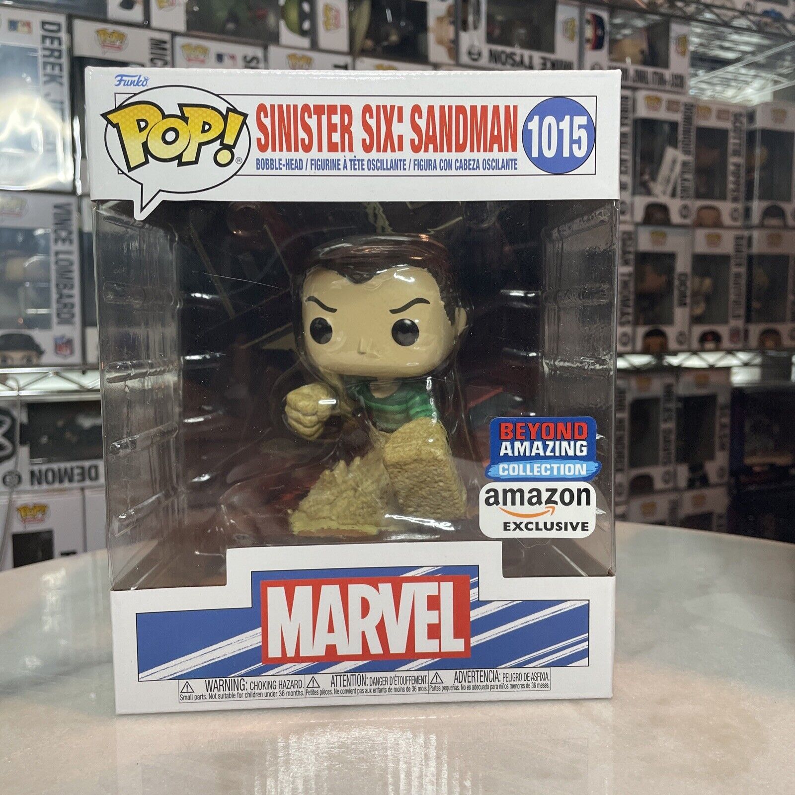 Фигурка Funko Pop! Spider-Man: Sandman Sinister Six Deluxe (Стикер Amazon  (Фанко Поп Песочный Человек Диорама Зловещая Шестерка из комиксов Марвел))  - купить с доставкой по выгодным ценам в интернет-магазине OZON (1356886486)