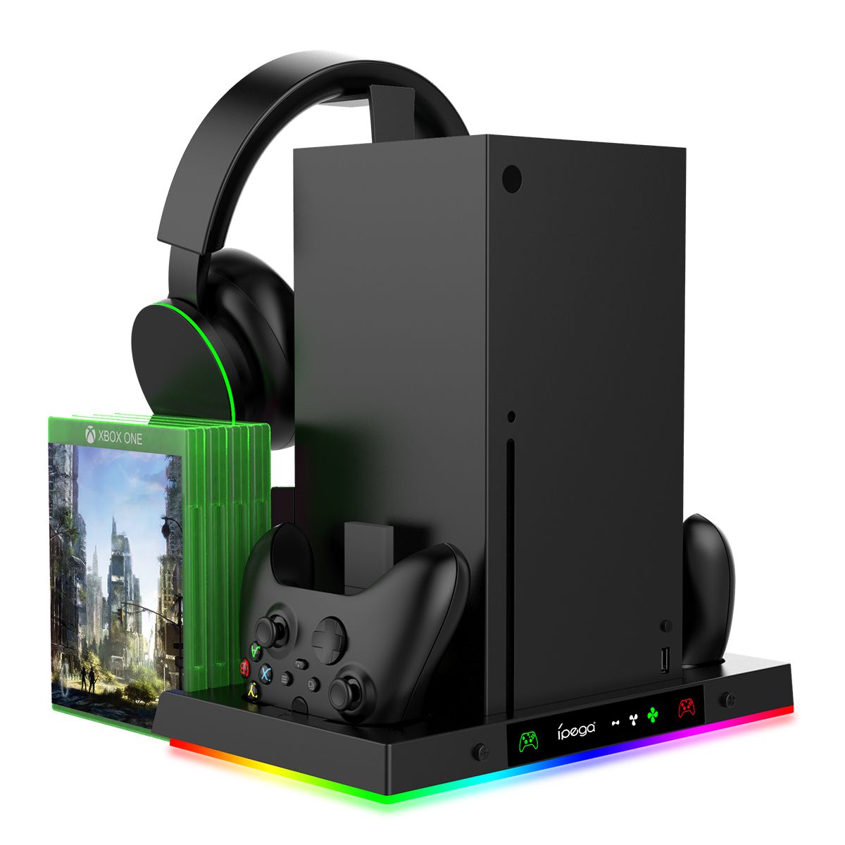 Многофункциональный стенд для Xbox Series X iPega с RGB подсветкой