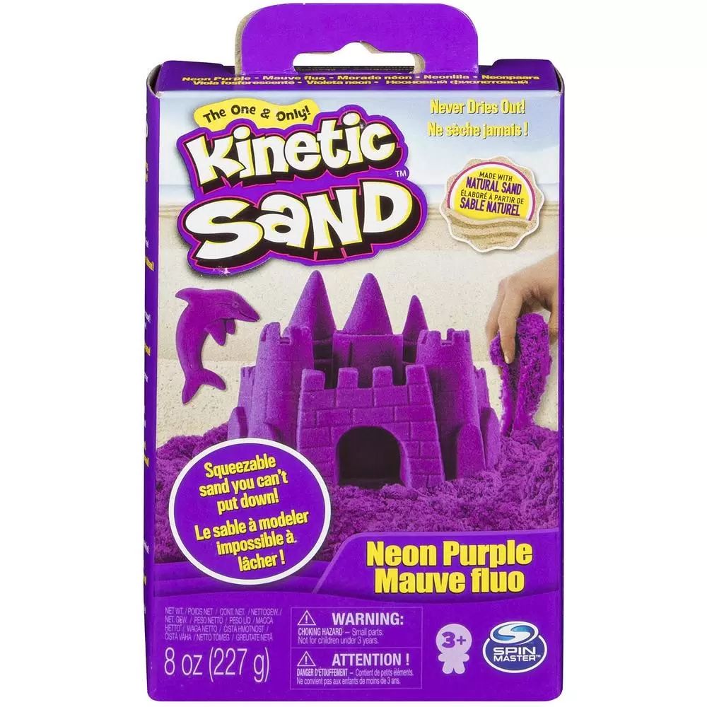 Кинетический песок Kinetic Sand 227гр (Фиолетовый неон)