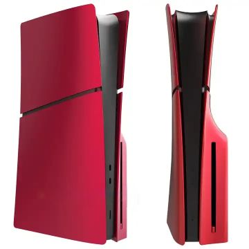 БоковыепанелинаконсольSonyPlayStation5Slimсдисководомкрасный