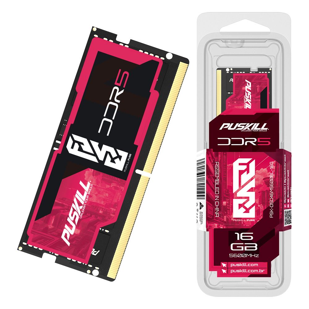 Модуль оперативной памяти PUSKILL DDR5 Notebook Memory16 ГБ  (DDR5SODIMM16GB5600FUSE) - купить по выгодной цене в интернет-магазине OZON  (1522340781)