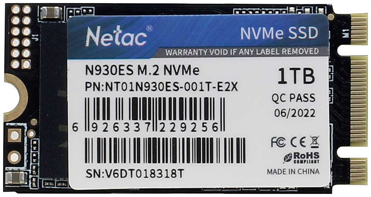 Netac1ТБВнутреннийSSD-дискM.2,2280,NVME,1TB(NT01N930ES-001T-E2X)(M.2,2280,NVME,1TB(NT01N930ES-001T-E2X))