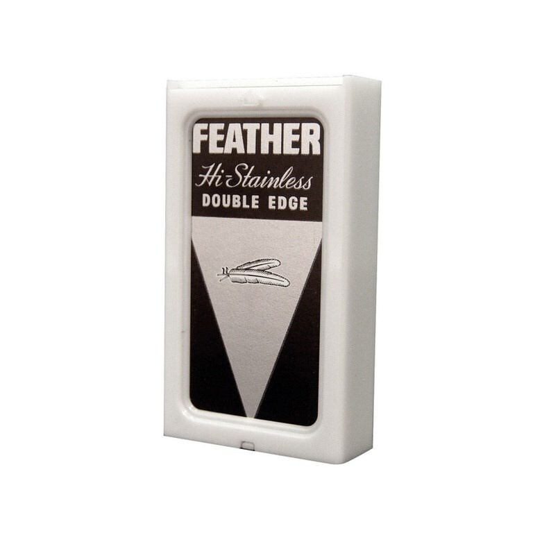 Набор сменных лезвий Feather Hi-Stainless платиновое покрытие (5 шт)  #1