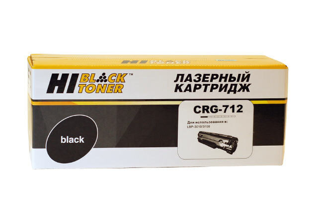 Тонер-картридж лазерный Hi-Black 712 для Canon i-SENSYS LBP-3010/3100/3018/3050/3150/3108, черный  #1