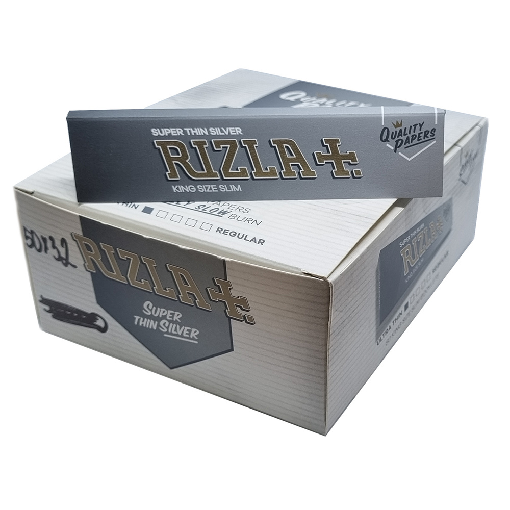 Бумага для сигарет блок "Rizla+" KS Silver 32л*50шт. #1