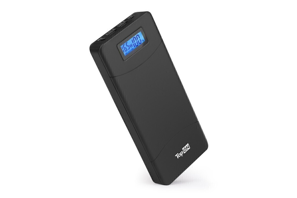 Внешний аккумулятор TopON TOP-T72 18000mAh (66.6Wh) QC 2.0, 2 USB для ноутбука, планшета, смартфона и #1