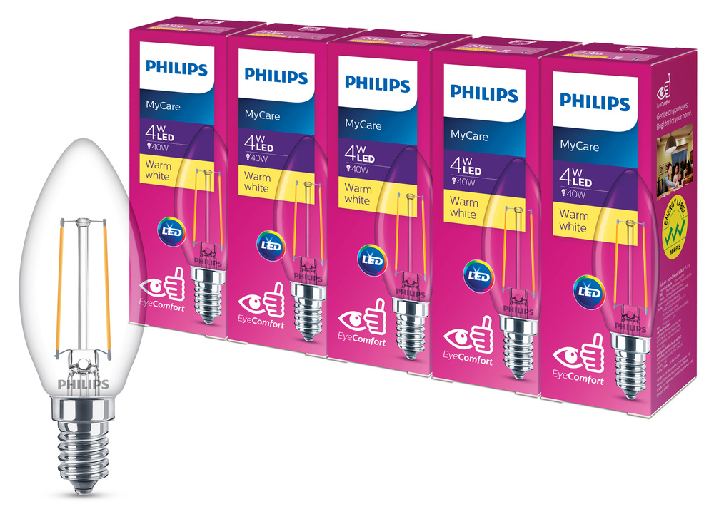 Филипс отзывы. Лампа светодиодная LEDCLASSIC 4-40вт b35 e14 830 CL ND Philips 929001975513.