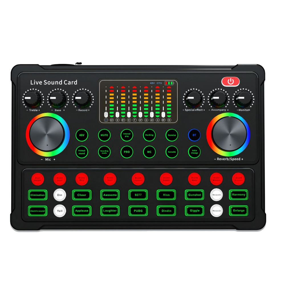 Звуковая карта внешнего микшера M3 RGB для записи пения в прямом эфире ...