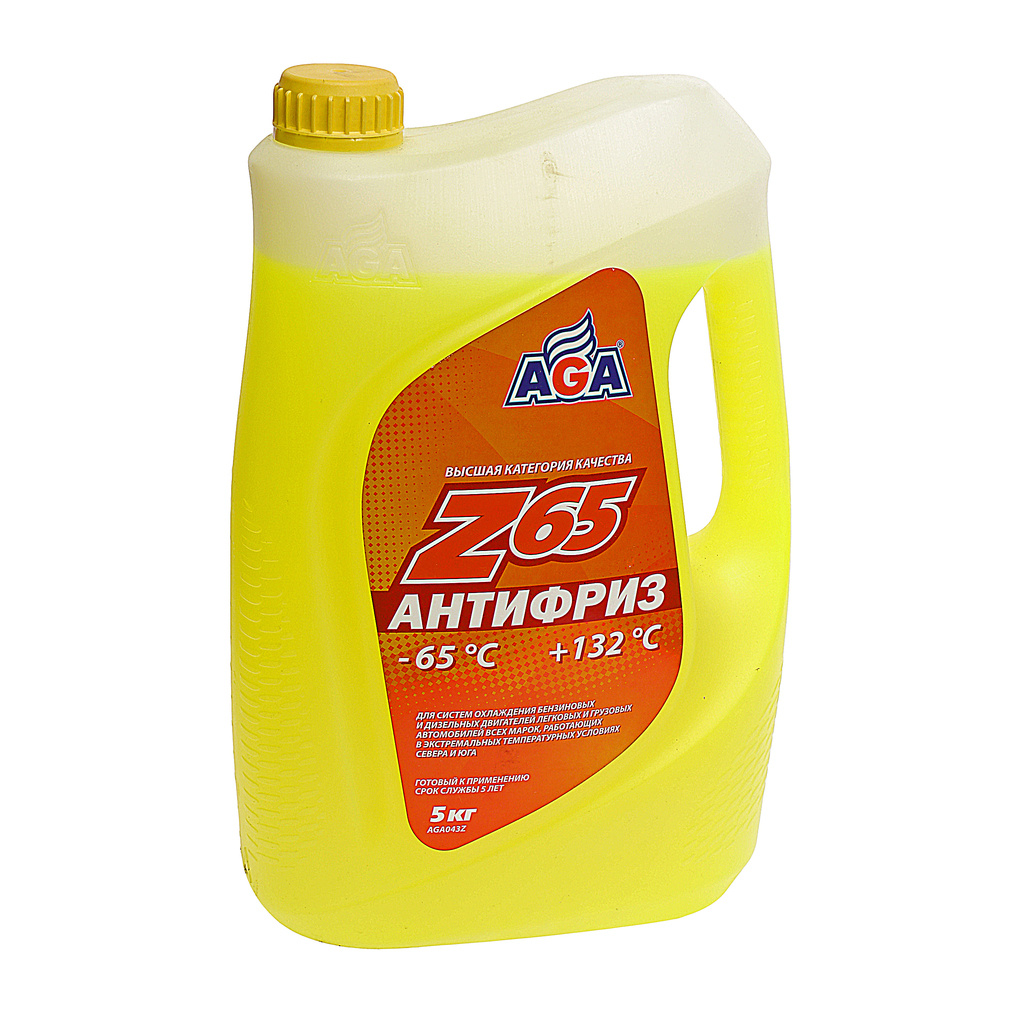 Антифриз желтый -65С 5л Antifreeze Z65 AGA - AGA арт. AGA043Z - купить ...