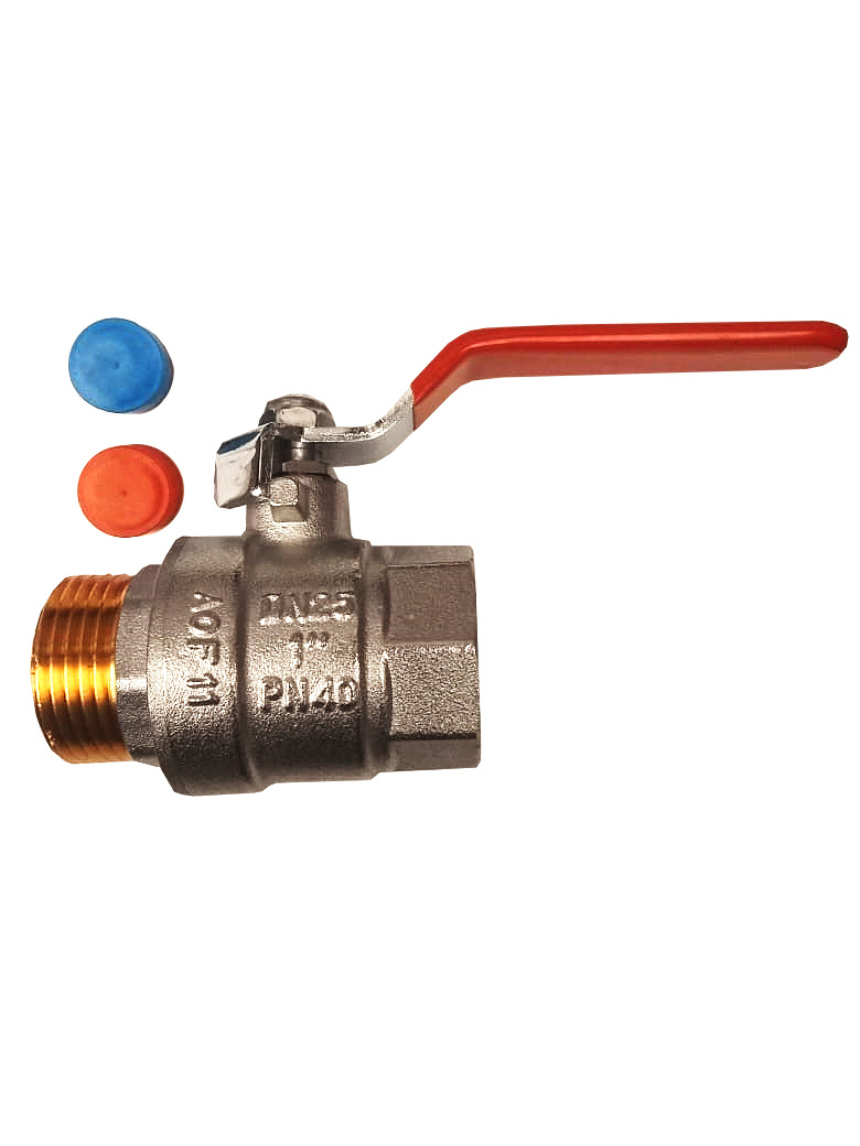 Кран шаровый SGL латунный никелированный 1\" рычаг, внутренняя резьба ...