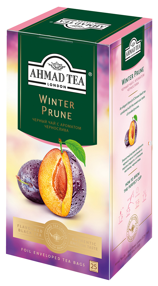Чай в пакетиках черный Ahmad Tea Winter Prune, 25 шт #1