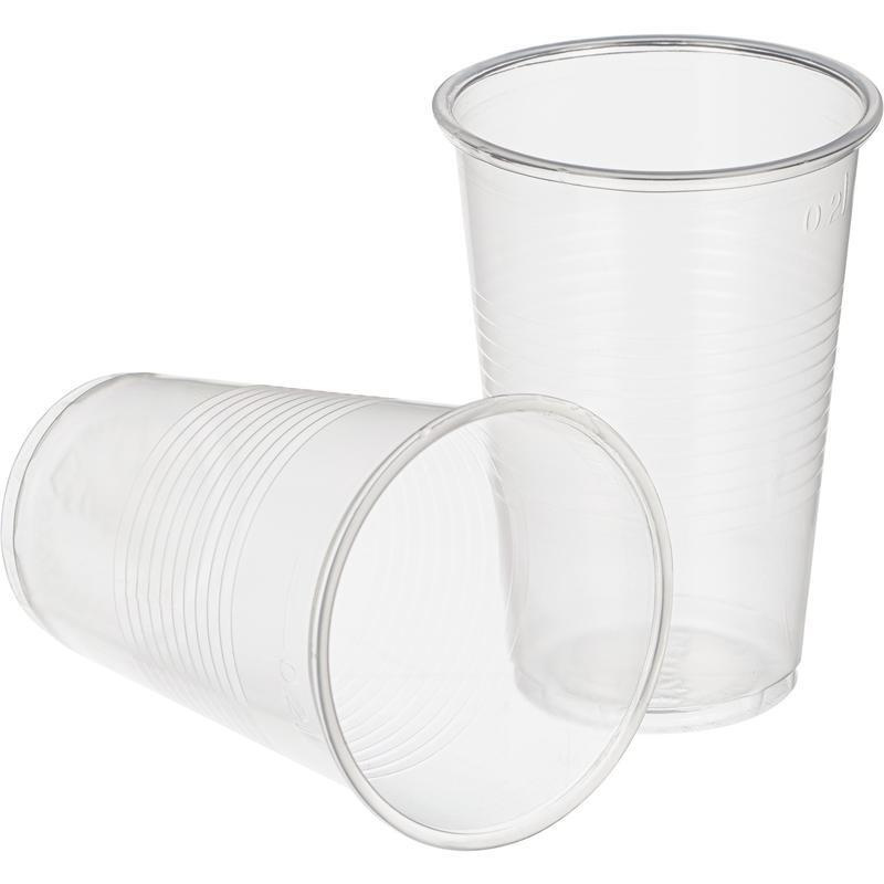 Одноразовые стаканы 100 шт., 200 мл, пластиковые, Clever Paper .