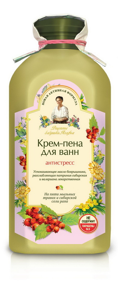 Рецепты бабушки Агафьи Крем-пена для ванн Антистресс 500 мл  #1