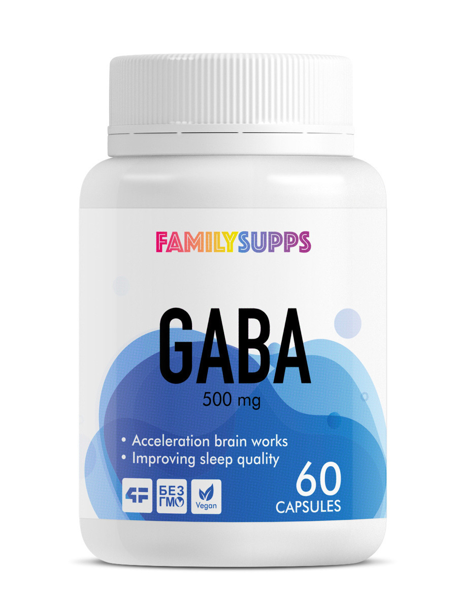 GABA Family Supps "ГАБА", 500 мг, 60 капсул — купить в интернет ...