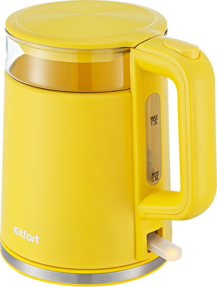 Электрический чайник Kitfort КТ-6124-5, желтый #1