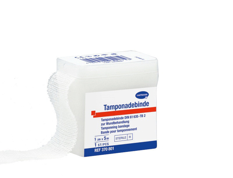 Hartmann Tamponadebinde стерильный ватно-марлевый тампон 1 см х 5м ...