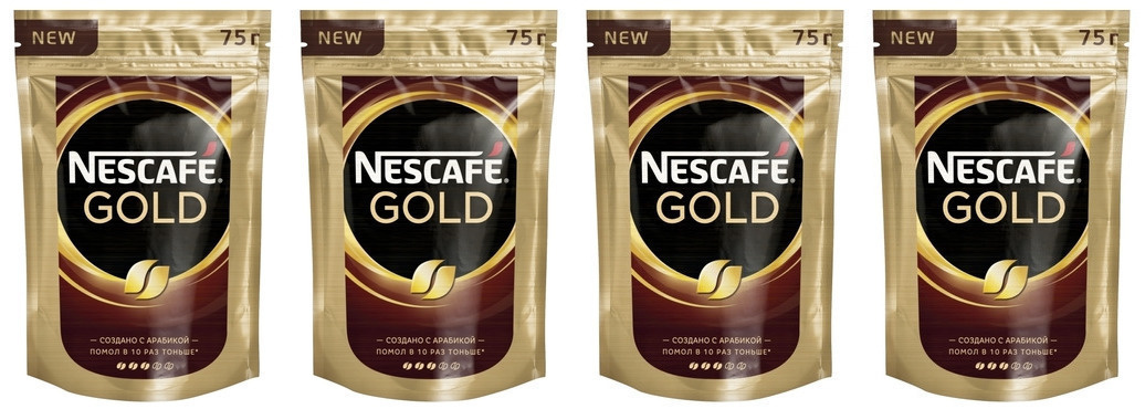 Кофе растворимый "NESCAFE GOLD", 75 ГР х 4 ШТ — купить в интернет ...