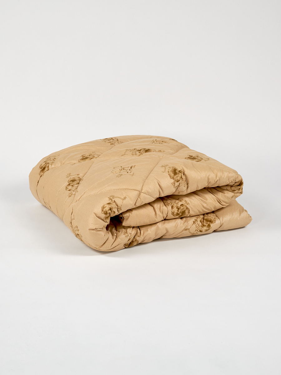 Одеяло Сюбитекс 1,5 спальный 142x205 см, Зимнее, с наполнителем Верблюжья шерсть, комплект из 1 шт  #1