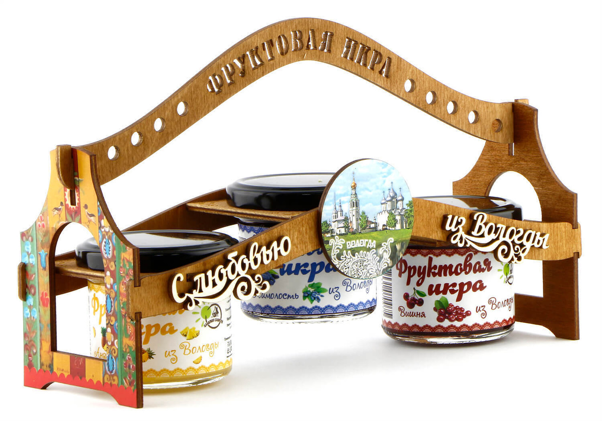 Набор подарочный Фруктовая икра из Вологды, 3 банки ассорти — купить в ...