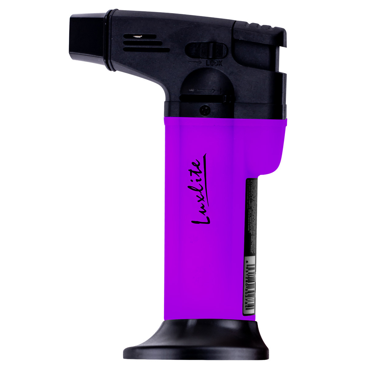 Портативная газовая турбо горелка Luxlite с пьезоподжигом фиолетовая .