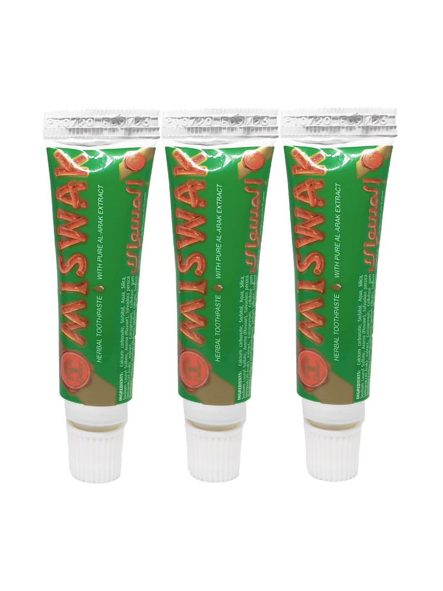 Dabur Зубная паста Дабур Miswak для защиты десен, от кариеса, тревел, 3 ...