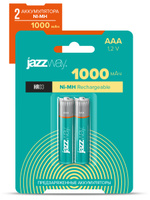 Аккумуляторные (Перезаряжаемые) батарейки JAZZway 1000mAh NI-MH, ААА (&#34;Мизинчиковые&#34;), ПРЕДЗАРЯЖЕННЫЕ, 2шт.. Спонсорские товары