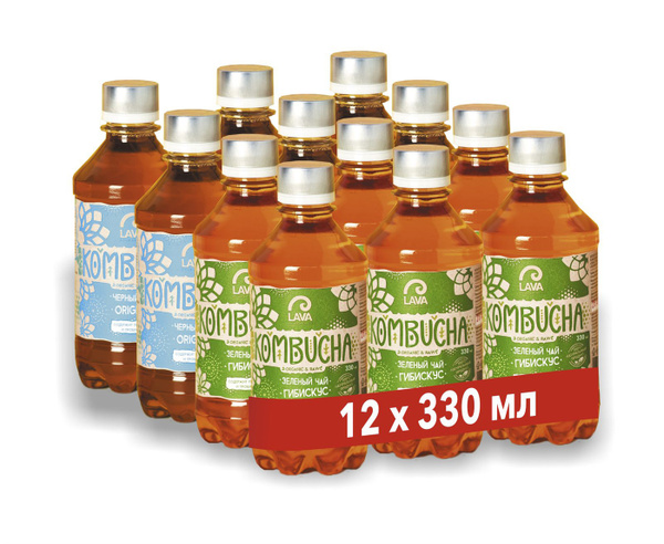Комбуча Lava Superfood Kombucha MIX Черный чай, Original / Зеленый чай ...