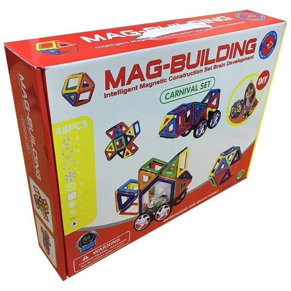 Mag-Building Магнитный Детский Развивающий Конструктор 48 Деталей ...