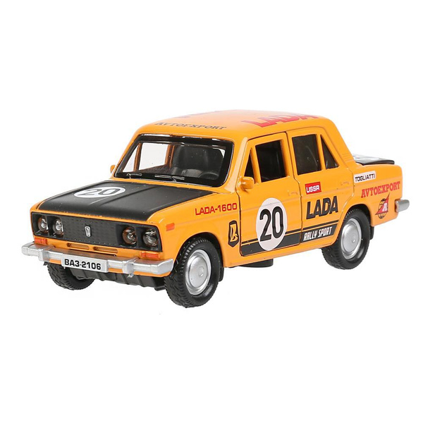 Машина Технопарк ВАЗ-2106 Жигули Спорт 12 см желтая металл инерция ...