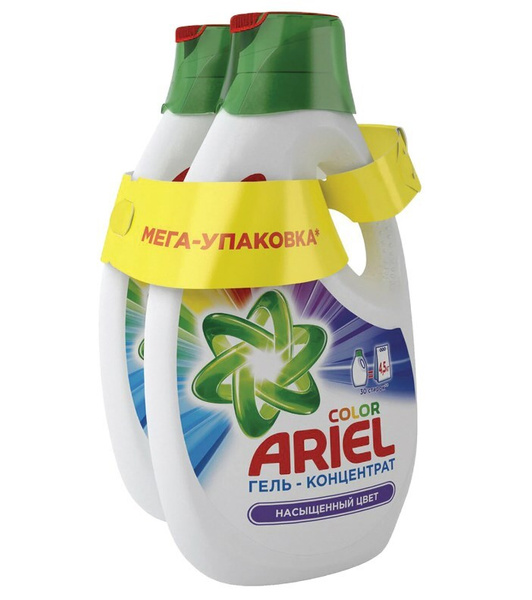 Средство для стирки жидкое автомат 1,95 + 1,95 л ARIEL (Ариэль) "Color ...