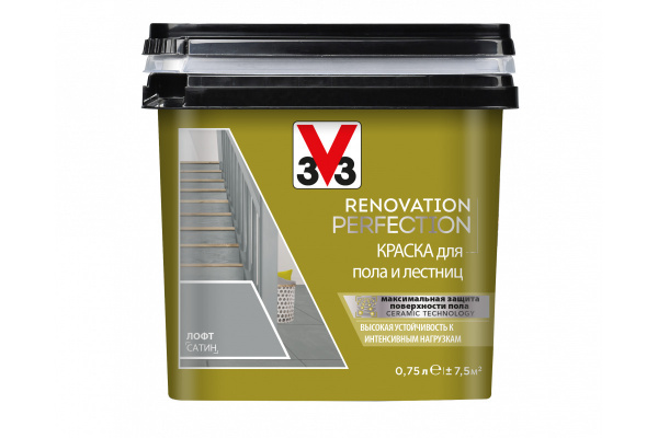 Краска V33 RENOVATION PERFECTION peinture sol et escalier Гладкая ...