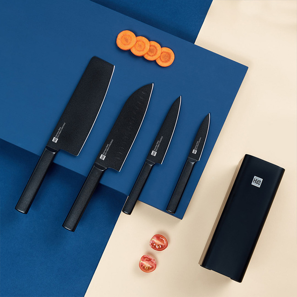 Набор стальных ножей (4 ножа + подставка) суббренда Xiaomi HuoHou 5 ...