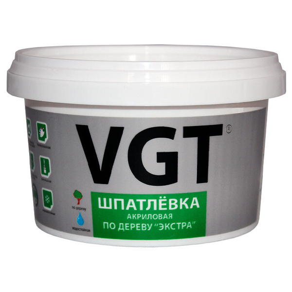 Шпаклевка VGT "ЭКСТРА" по дереву "ВЕНГЕ", 1 КГ купить по низкой цене с ...