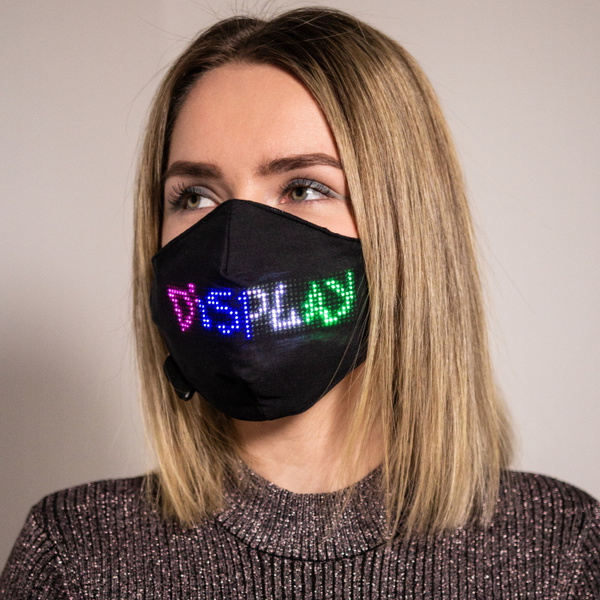 PartyMask Светящиеся маска с LED экраном и управлением с помощью ...