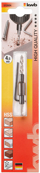 Сверло по дереву для конфирмата Kwb 4 5 мм 5126-04 - купить по выгодной ...