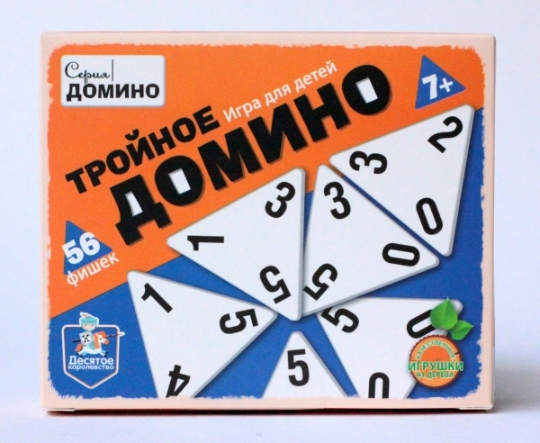 Домино деревянное, треугольное, необычное, логическое, Тримино ...