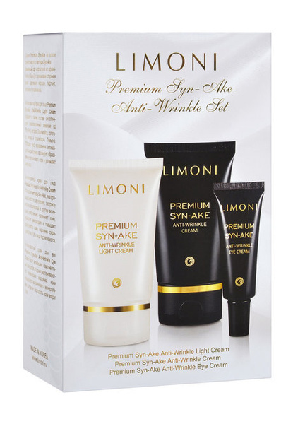 LIMONI Набор для лица Premium Syn-Ake Anti-Wrinkle Care Set (3 элемента ...