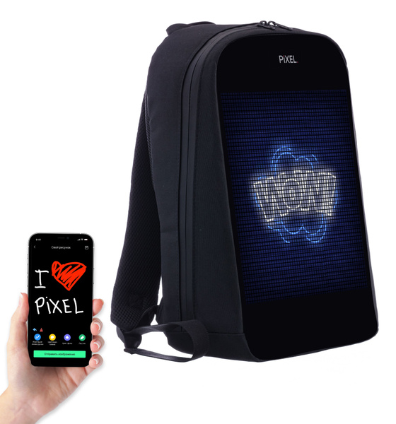 Рюкзак с LED экраном PIXEL BAG MAX - Black Moon (черный) - купить с ...