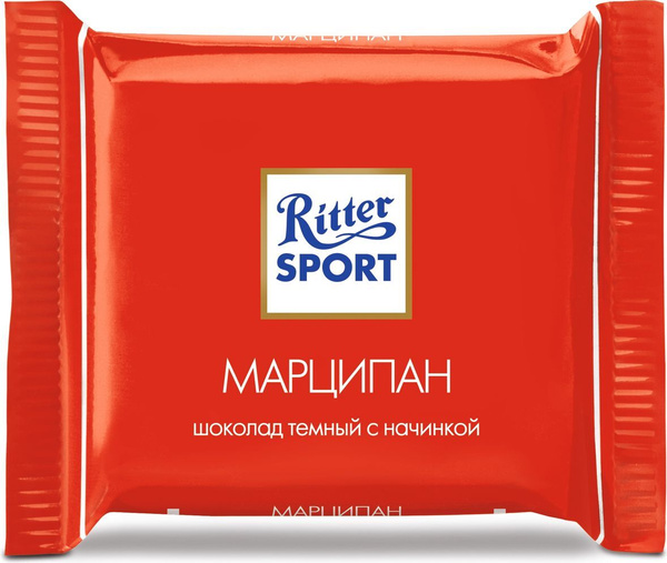 Шоколад Ritter Sport МАРЦИПАН, темный с марципановой начинкой, мини ...