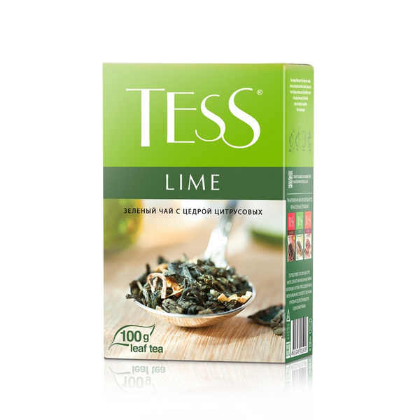 Tess Чай Lime листовой зеленый с добавками, 100 г купить на OZON по ...