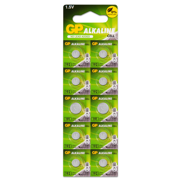Батарейка LR41 (AG3, 384, 392, 736) 1.5V GP Blister, упаковка 10 шт ...