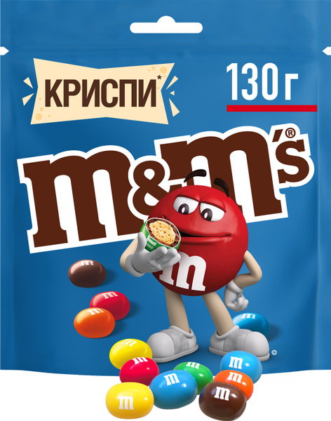 Конфеты M&M's Криспи драже с хрустящим центром для компании, 130 г ...