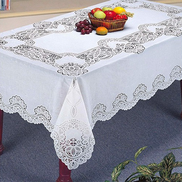 Скатерть на стол Home Decor ПВХ 100% 137х180см белый цвет HD.01.2005 ...