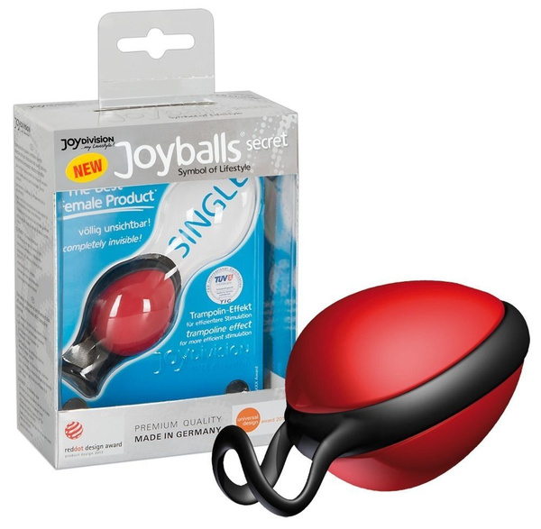 Красный вагинальный шарик со смещенным центром тяжести Joyballs Secret ...